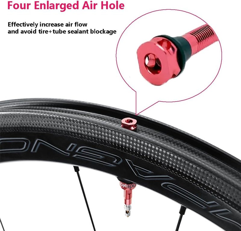 MIMIRACLE Ridenow Tubeless Valves - 45mm/65mm/85mm Presta Valve Stem for Mountain, Road, and Off-Road Bikes -Black - Image 4